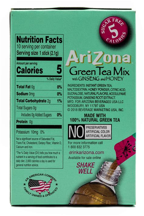 Calories in Arizona Iced Tea